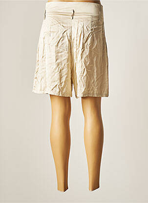 Short taille à pinces taille haute beige ASTRID BLACK LABEL femme