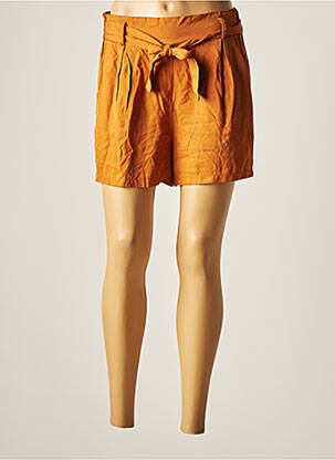 Short coupe fluide taille haute marron ASTRID BLACK LABEL femme