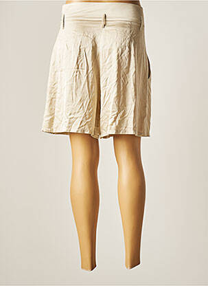 Short taille à pinces taille haute beige ASTRID BLACK LABEL femme
