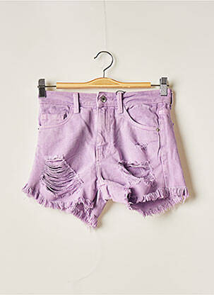 Short fermeture zippée sous rabat boutonné taille haute violet TALLY WEIJL femme