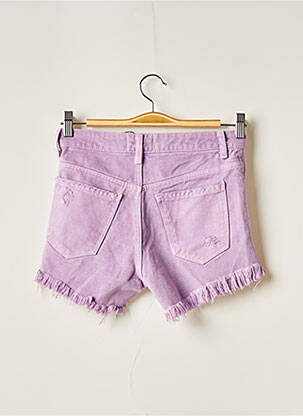 Short fermeture zippée sous rabat boutonné taille haute violet TALLY WEIJL femme