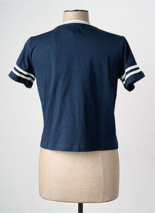 T-shirt col v manches courtes bleu CEMI femme