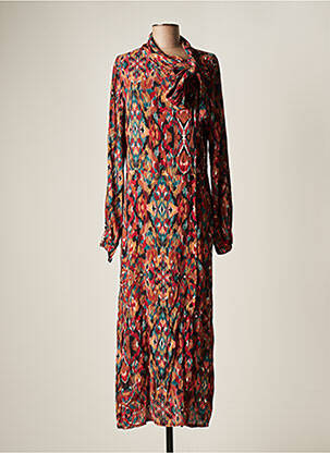 Robe longue manches longues manches longues marron DEUX. BY ELINE DE MUNCK femme