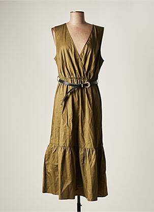 Robe mi-longue sans manche sans manche vert KOCCA femme