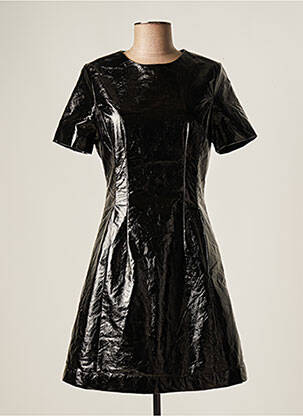 Robe mi-longue manches courtes manches courtes noir ASTRID BLACK LABEL femme
