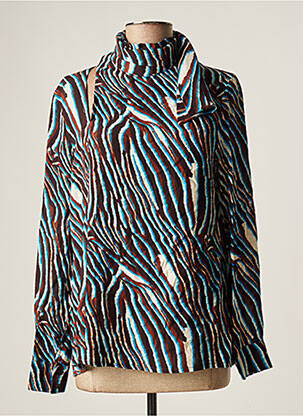 Blouse col rond manches longues marron ASTRID BLACK LABEL femme