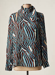 Blouse col rond manches longues marron ASTRID BLACK LABEL femme