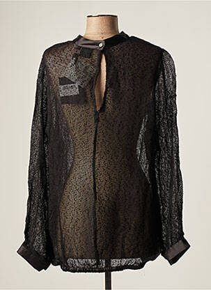 Top col rond manches longues noir NÜ femme