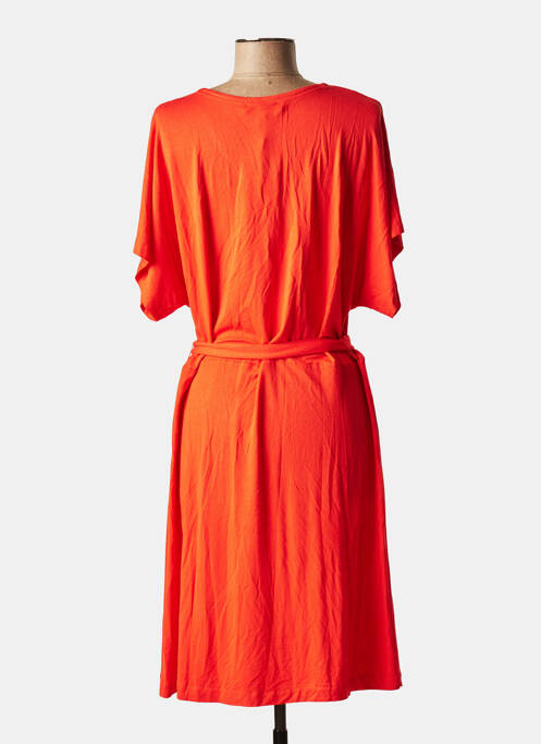 Robe mi-longue manches courtes manches courtes orange GARCIA femme