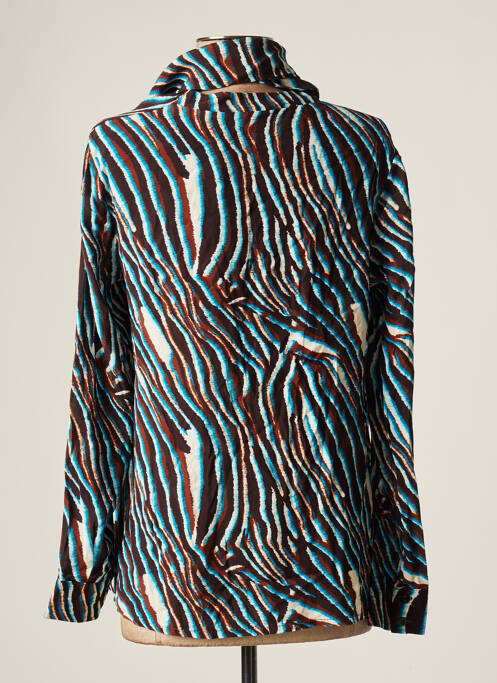 Blouse col rond manches longues marron ASTRID BLACK LABEL femme