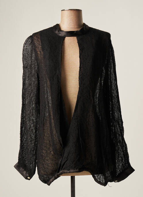 Top col rond manches longues noir NÜ femme