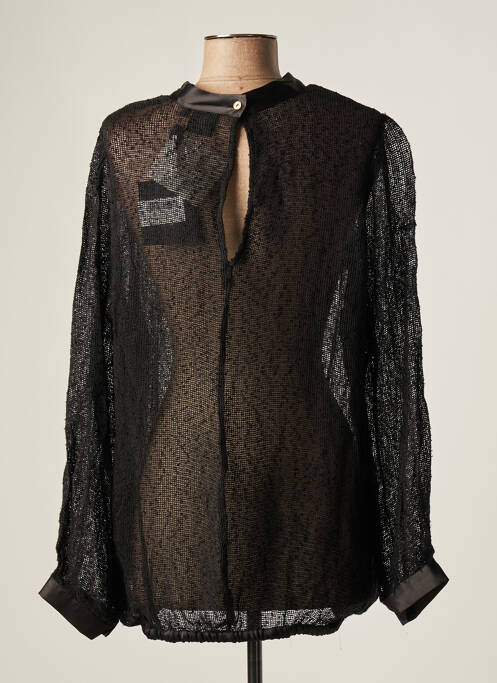 Top col rond manches longues noir NÜ femme