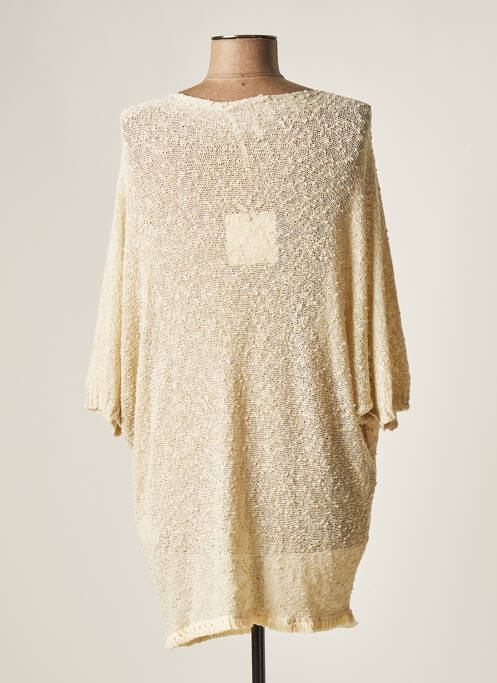 Pull tunique beige BELLITA pour femme