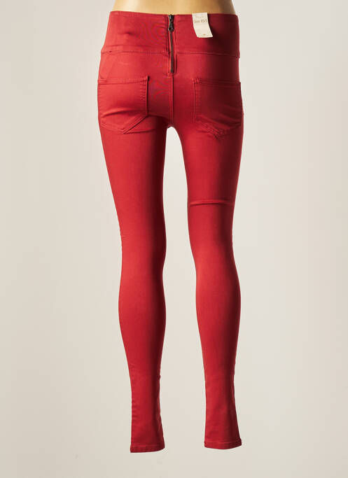 Pantalon slim rouge PIECES pour femme