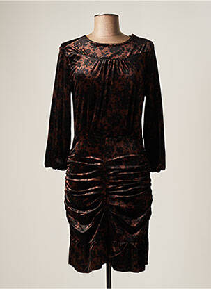 Robe mi-longue marron DEUX. BY ELINE DE MUNCK femme