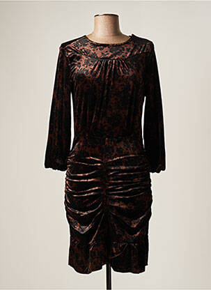 Robe mi-longue marron DEUX. BY ELINE DE MUNCK pour femme