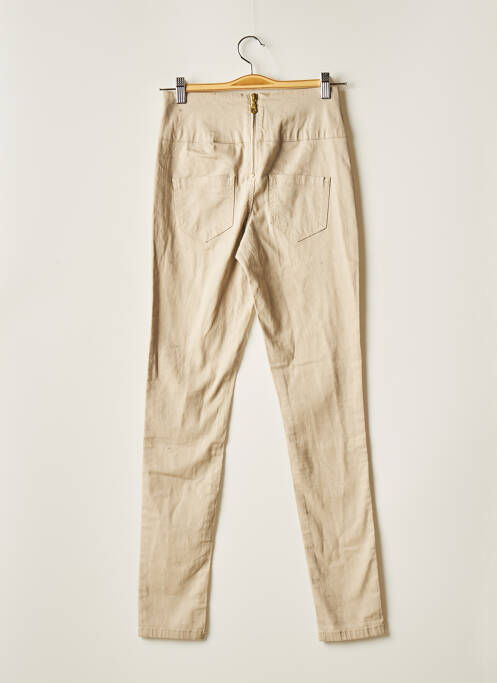 Pantalon slim beige PIECES pour femme