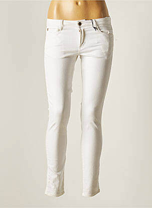 Jeans coupe slim blanc GUESS pour femme