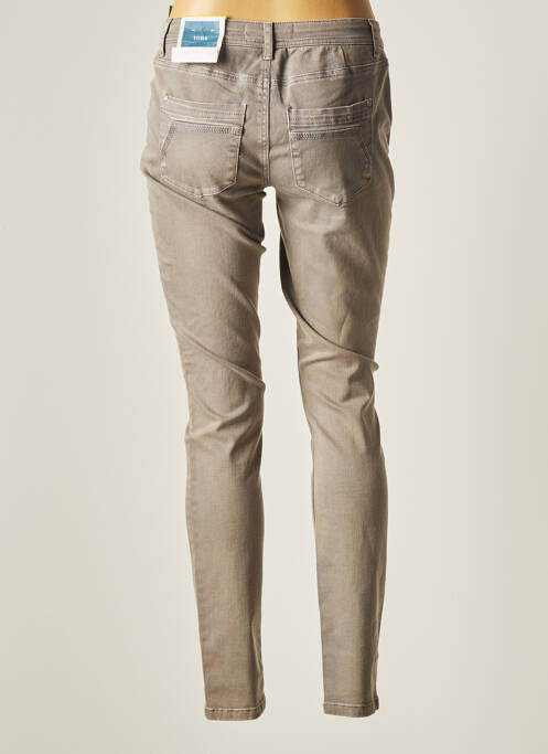 Jeans coupe slim gris STREET ONE pour femme