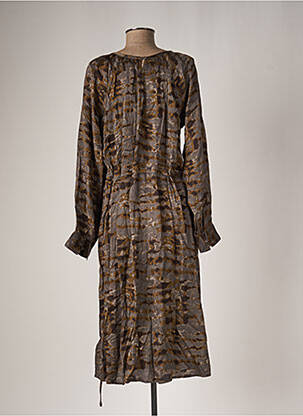 Robe mi-longue gris NÜ femme