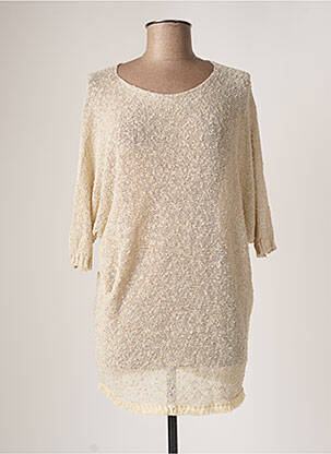 Pull tunique beige BELLITA femme