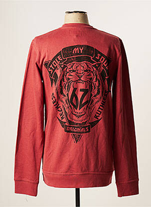 Sweat-shirt sans capuche rouge SHINE homme