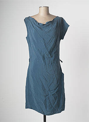 Robe mi-longue bleu DE ANGELIS femme
