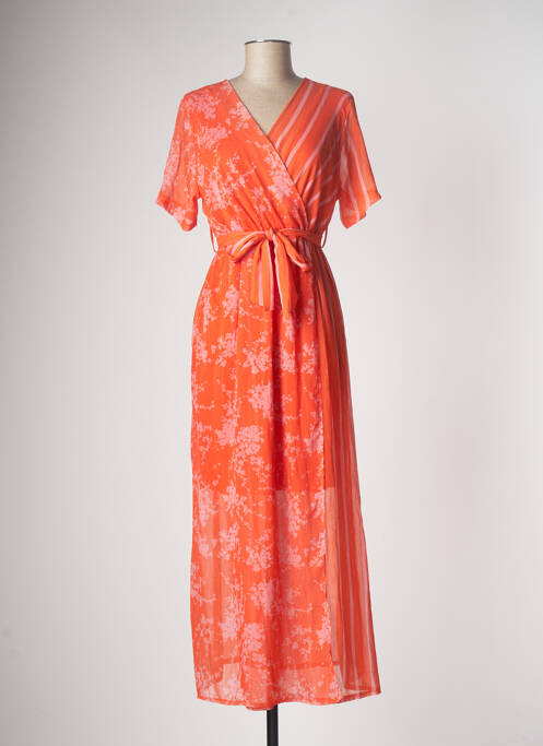 Robe longue orange BELLITA pour femme