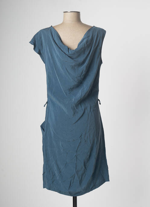 Robe mi-longue bleu DE ANGELIS pour femme