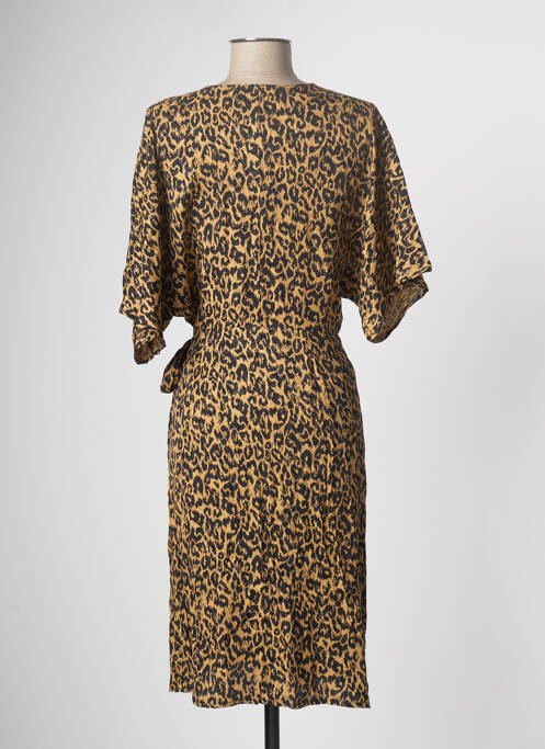 Robe mi-longue marron ASTRID BLACK LABEL pour femme