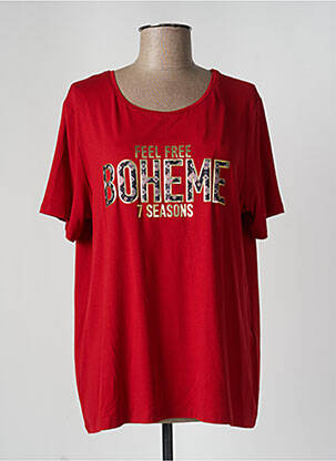 T-shirt rouge 7 SEASONS pour femme