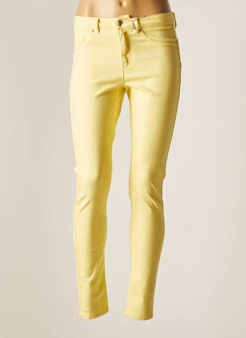 Jeans coupe slim jaune VERO MODA pour femme