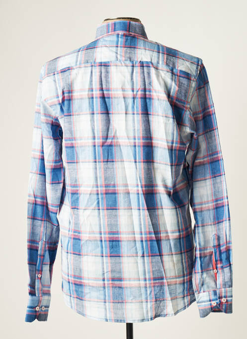 Chemise manches longues bleu YELLOW SKIN pour homme