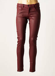 Pantalon slim broderie rivets taille normale rouge S.OLIVER femme