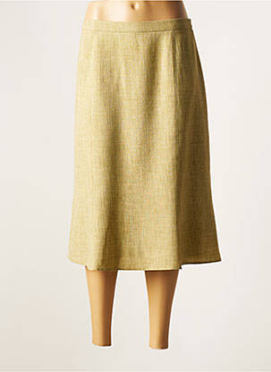 Jupe courte coupe droite vert FRANCE RIVOIRE femme