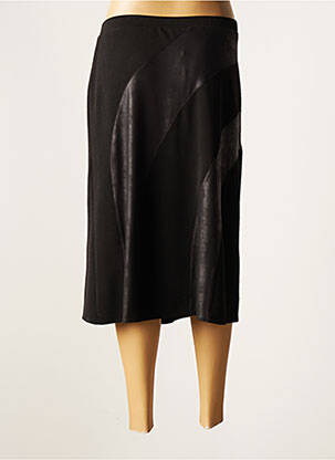 Jupe mi-longue stretch noir GUY DUBOUIS femme