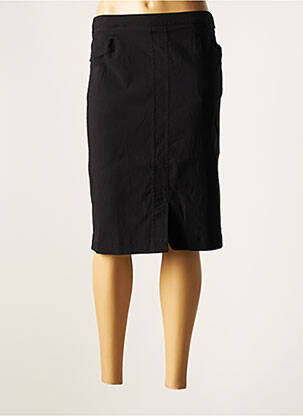Jupe mi-longue stretch noir TRICOTS SAINT LUC femme