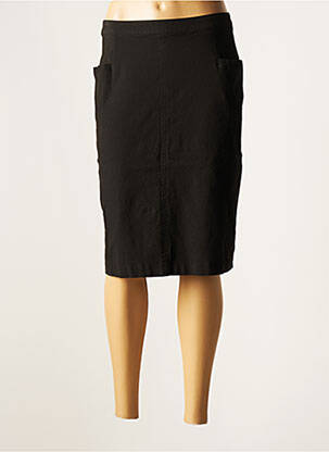 Jupe mi-longue stretch noir TRICOTS SAINT LUC femme