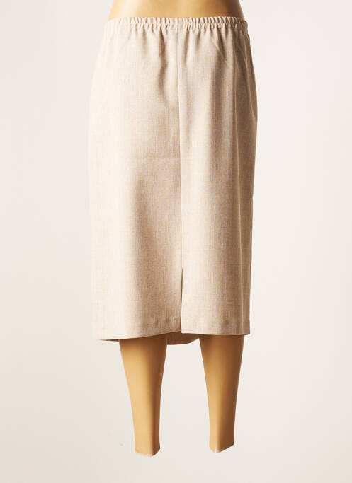 Jupe mi-longue beige GUY DUBOUIS pour femme