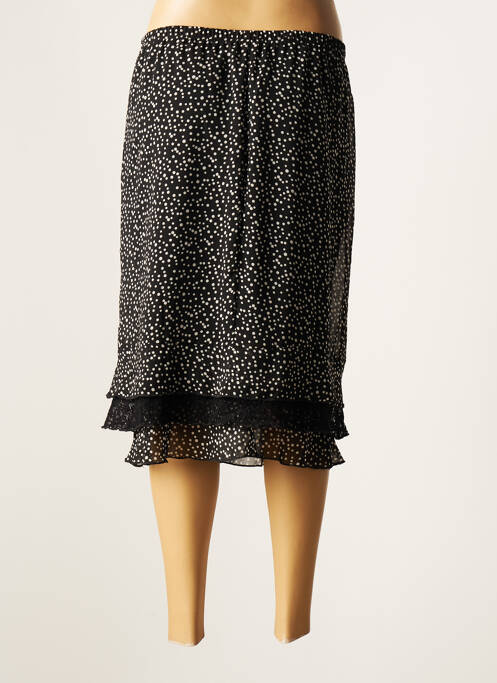 Jupe mi-longue noir TRICOTS SAINT LUC pour femme