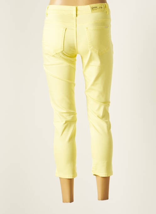 Pantacourt jaune GEVANA femme