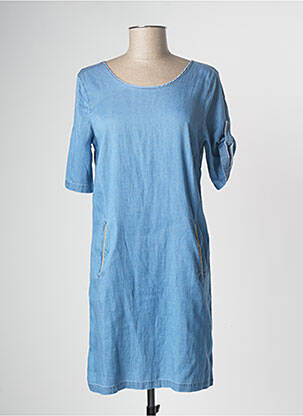 Robe courte manches courtes manches courtes bleu VILA femme