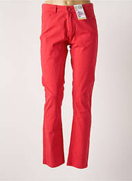 Pantalon droit stretch taille normale rose QUATRE VINGT JOURS femme
