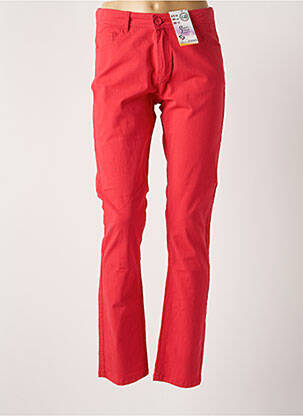Pantalon droit stretch taille normale rose QUATRE VINGT JOURS femme