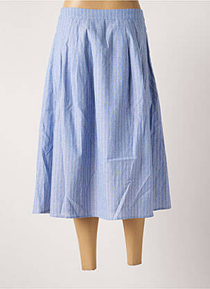 Jupe mi-longue taille à pinces bleu MOLLY BRACKEN femme