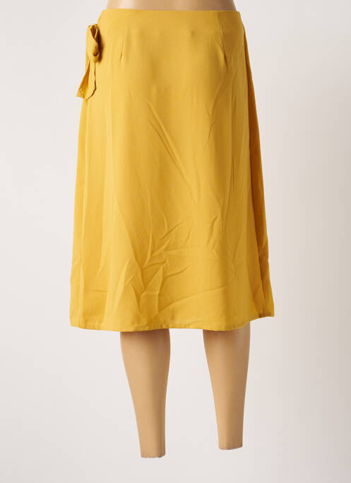 Jupe mi-longue jaune MD'M femme