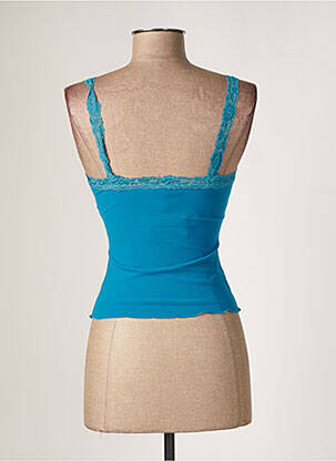 Top coupe cintrée fines bretelles bleu HYBRIS femme