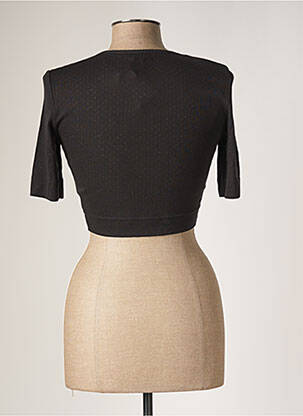Boléro manches courtes noir DES PETITS HAUTS femme