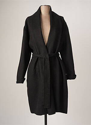 Manteau long noir ZYGA pour femme