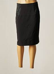 Jupe mi-longue doublure textile noir JC TRIGON femme